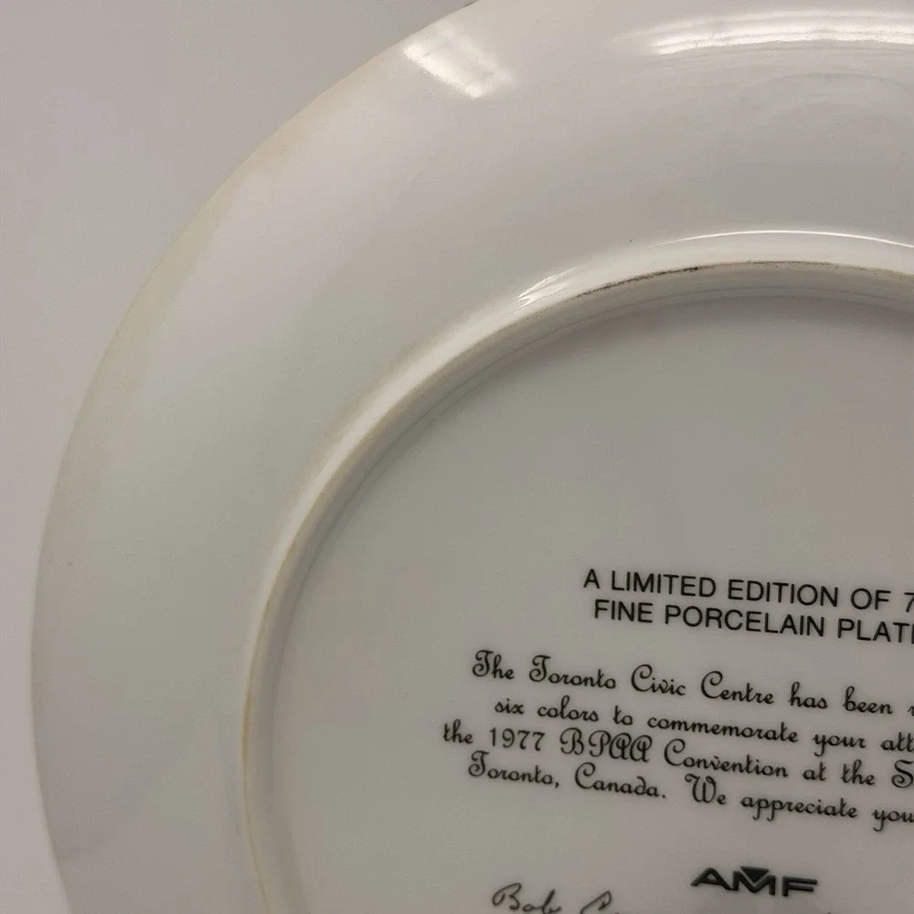 AMF Bowling BPAA Convention 1977 Toronto Civic Centre Porcelain‎ Plate 10